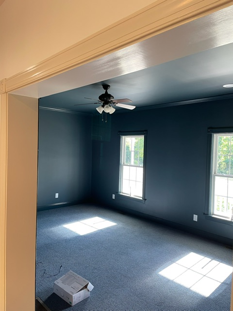 Navy interior painting services for a Hudson Valley home