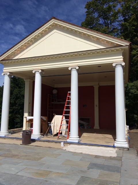 Neoclassical pavilion interior painting in Hudson, NY